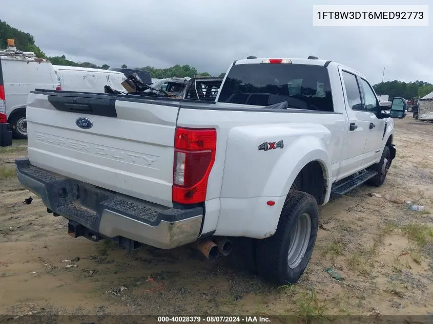 2021 Ford F-350 Xlt VIN: 1FT8W3DT6MED92773 Lot: 40028379