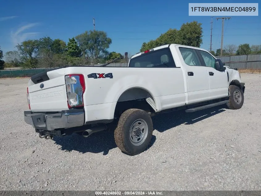 2021 Ford Super Duty F-350 Srw Xl VIN: 1FT8W3BN4MEC04899 Lot: 40248602