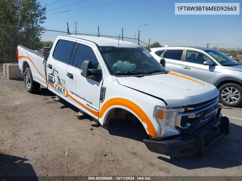 2021 Ford F-350 Xlt VIN: 1FT8W3BT6MED92663 Lot: 40386965