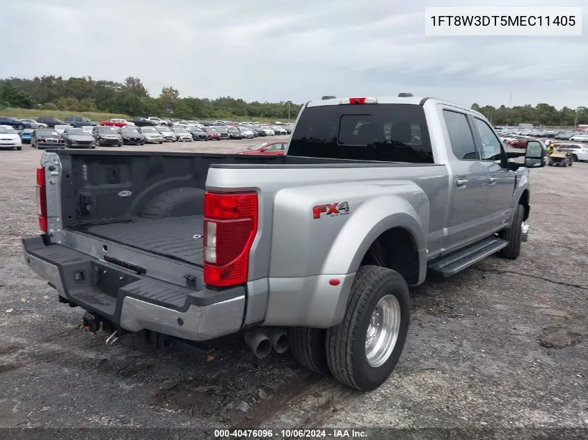 2021 Ford F-350 Lariat VIN: 1FT8W3DT5MEC11405 Lot: 40476096