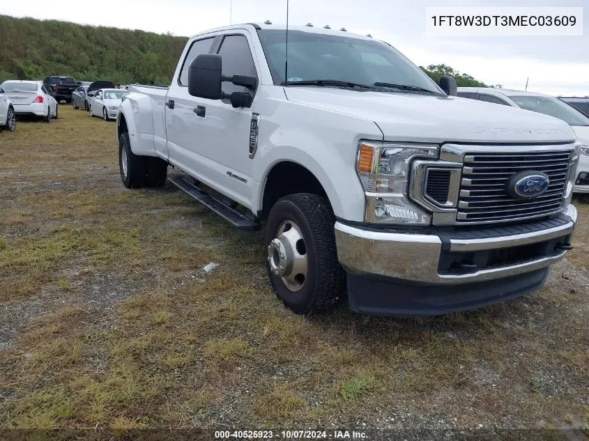 2021 Ford F350 Super Duty VIN: 1FT8W3DT3MEC03609 Lot: 40525923