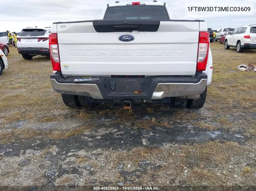 2021 Ford F350 Super Duty VIN: 1FT8W3DT3MEC03609 Lot: 40525923