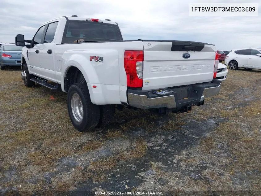 2021 Ford F350 Super Duty VIN: 1FT8W3DT3MEC03609 Lot: 40525923