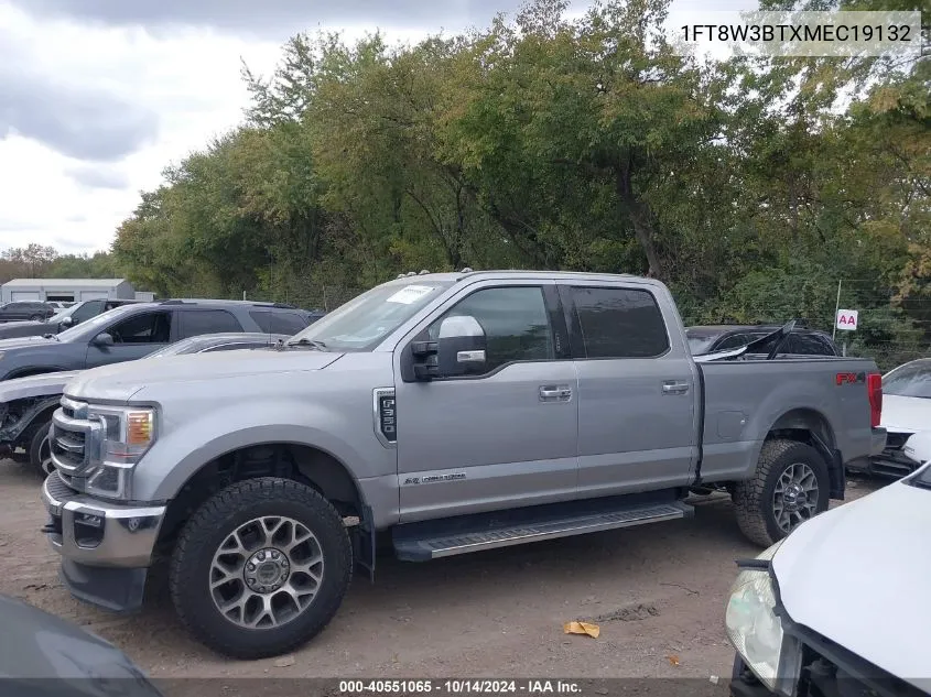 2021 Ford F-350 Lariat VIN: 1FT8W3BTXMEC19132 Lot: 40551065