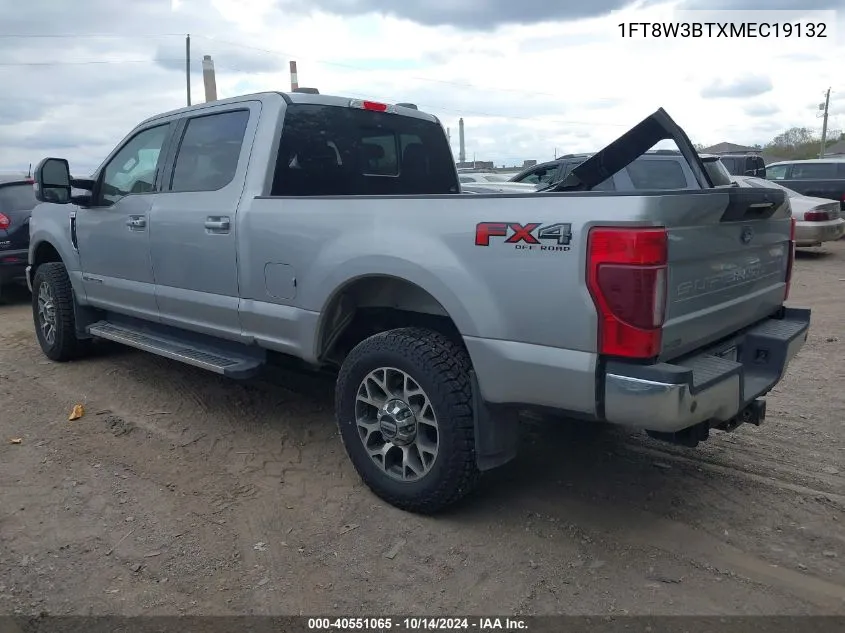 2021 Ford F-350 Lariat VIN: 1FT8W3BTXMEC19132 Lot: 40551065