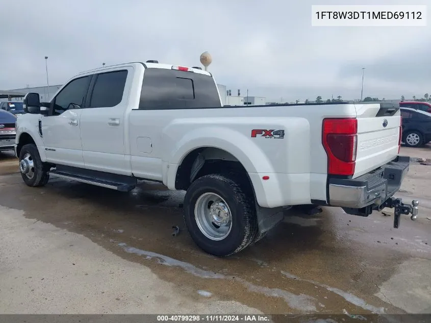 2021 Ford F-350 Lariat VIN: 1FT8W3DT1MED69112 Lot: 40799298