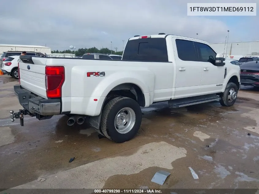 2021 Ford F-350 Lariat VIN: 1FT8W3DT1MED69112 Lot: 40799298