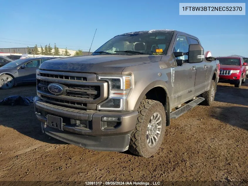 2022 Ford F-350 Lariat VIN: 1FT8W3BT2NEC52370 Lot: 12091317