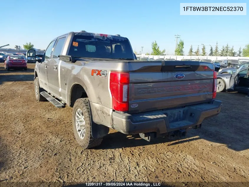 2022 Ford F-350 Lariat VIN: 1FT8W3BT2NEC52370 Lot: 12091317