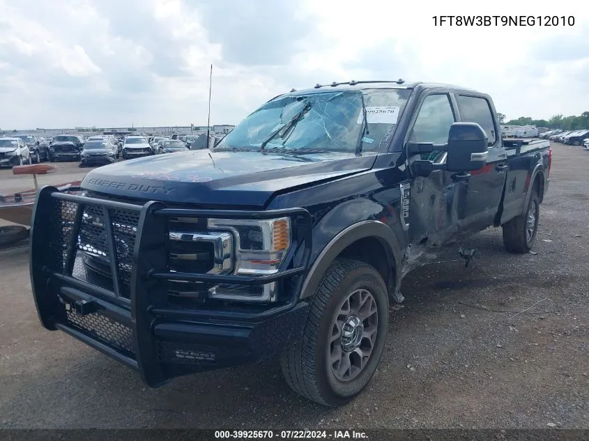 2022 Ford F-350 King Ranch VIN: 1FT8W3BT9NEG12010 Lot: 39925670