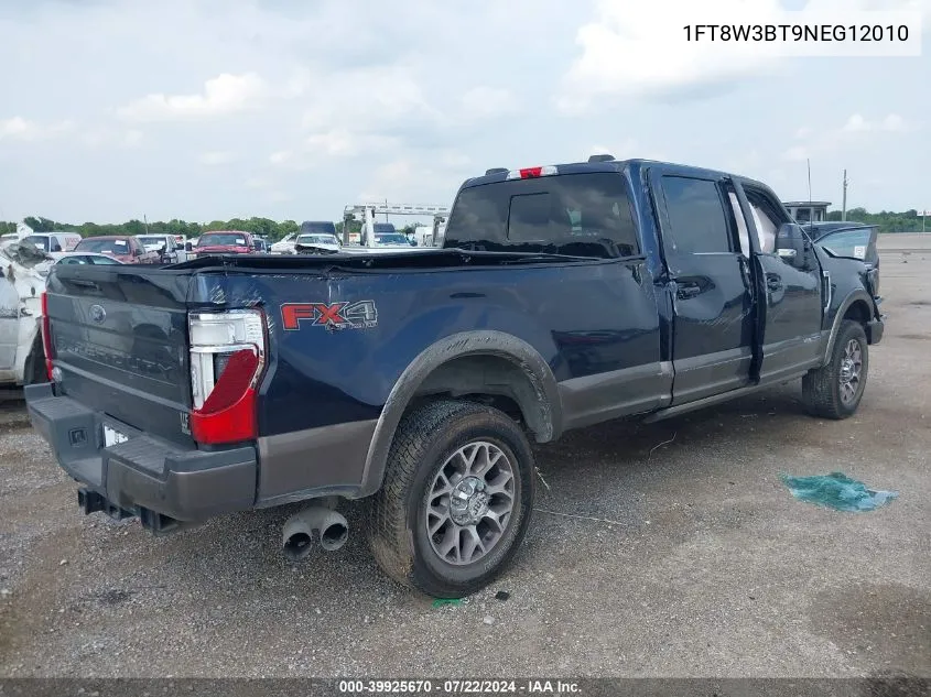 2022 Ford F-350 King Ranch VIN: 1FT8W3BT9NEG12010 Lot: 39925670