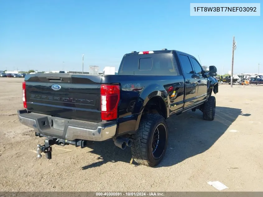 2022 Ford F-350 Lariat VIN: 1FT8W3BT7NEF03092 Lot: 40300591