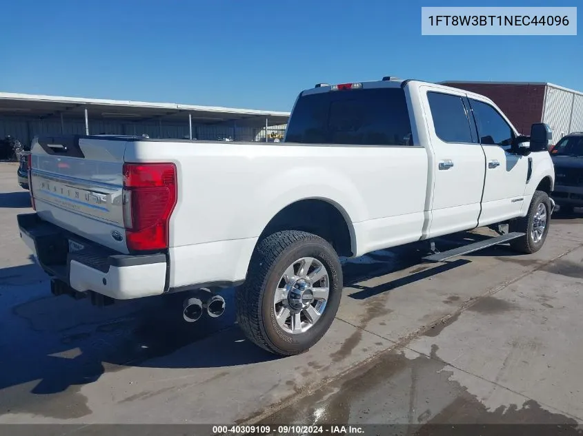 2022 Ford F350 Super Duty VIN: 1FT8W3BT1NEC44096 Lot: 40309109