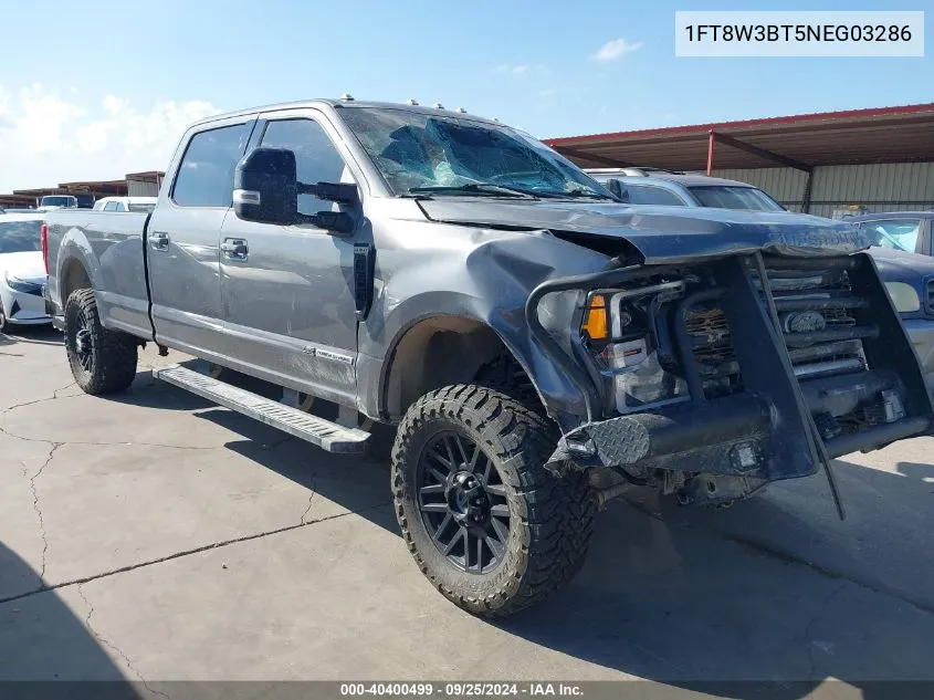 2022 Ford F-350 Lariat VIN: 1FT8W3BT5NEG03286 Lot: 40400499