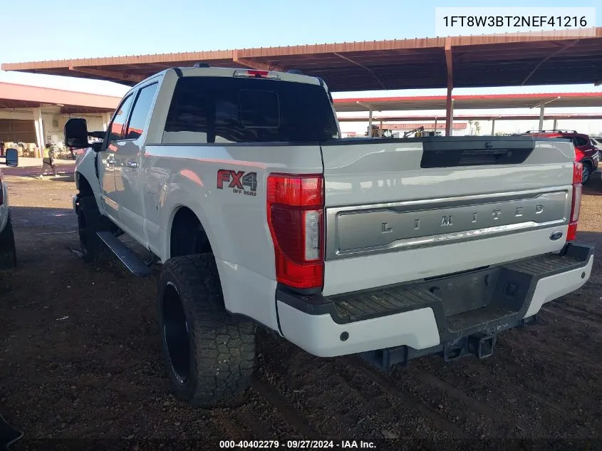 1FT8W3BT2NEF41216 2022 Ford F-350 Limited