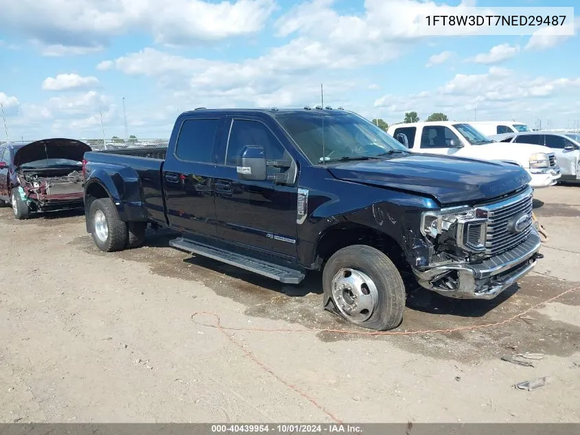 2022 Ford F-350 Lariat VIN: 1FT8W3DT7NED29487 Lot: 40439954