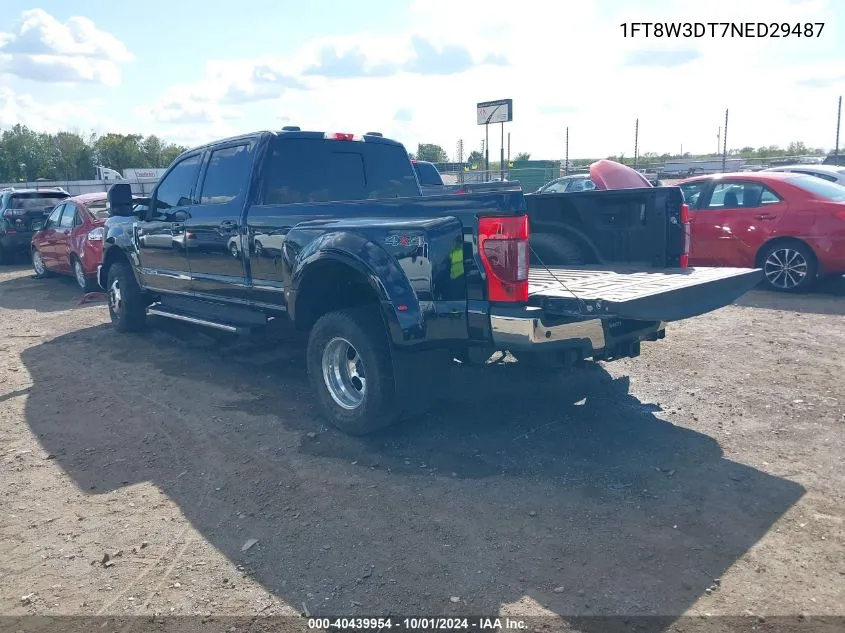 2022 Ford F-350 Lariat VIN: 1FT8W3DT7NED29487 Lot: 40439954