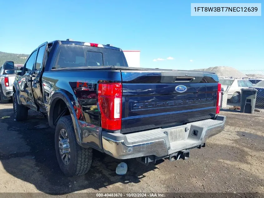 2022 Ford F-350 Lariat VIN: 1FT8W3BT7NEC12639 Lot: 40483670