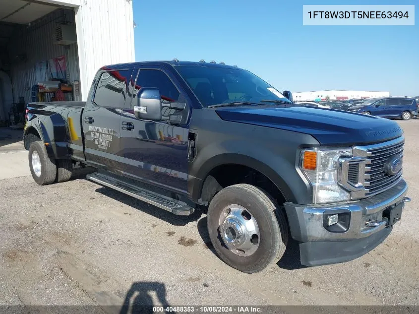 2022 Ford F-350 Lariat VIN: 1FT8W3DT5NEE63494 Lot: 40488353