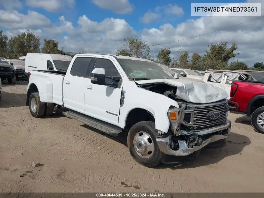 2022 Ford F-350 Lariat VIN: 1FT8W3DT4NED73561 Lot: 40644539