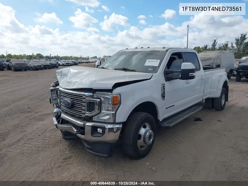 2022 Ford F-350 Lariat VIN: 1FT8W3DT4NED73561 Lot: 40644539