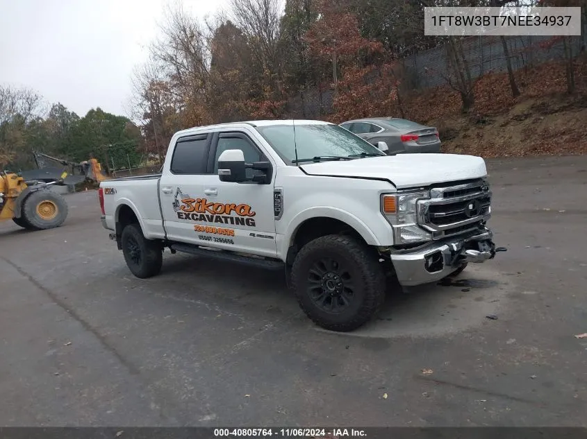 2022 Ford F-350 Lariat VIN: 1FT8W3BT7NEE34937 Lot: 40805764