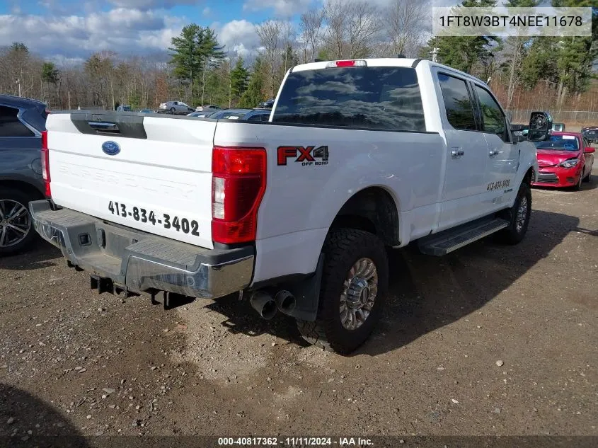 2022 Ford F-350 Xlt VIN: 1FT8W3BT4NEE11678 Lot: 40817362