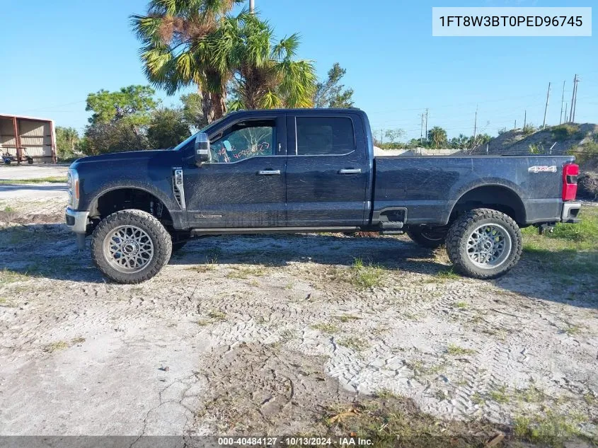 2023 Ford F350 Super Duty VIN: 1FT8W3BT0PED96745 Lot: 40484127