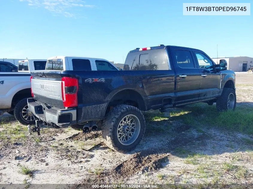 2023 Ford F350 Super Duty VIN: 1FT8W3BT0PED96745 Lot: 40484127