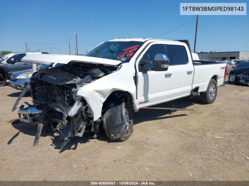 2023 Ford F-350 King Ranch VIN: 1FT8W3BM3PED98143 Lot: 40500081