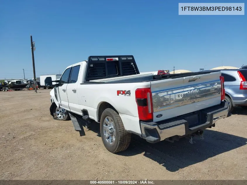 2023 Ford F-350 King Ranch VIN: 1FT8W3BM3PED98143 Lot: 40500081