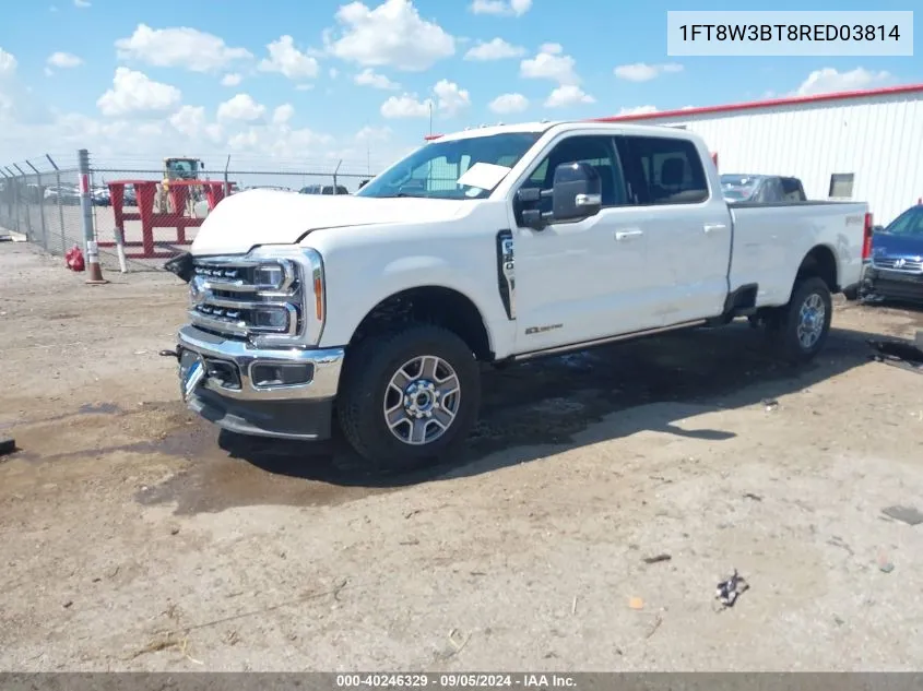 2024 Ford F-350 Lariat VIN: 1FT8W3BT8RED03814 Lot: 40246329