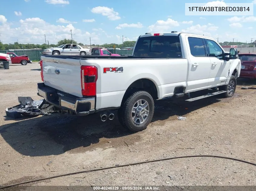 2024 Ford F-350 Lariat VIN: 1FT8W3BT8RED03814 Lot: 40246329