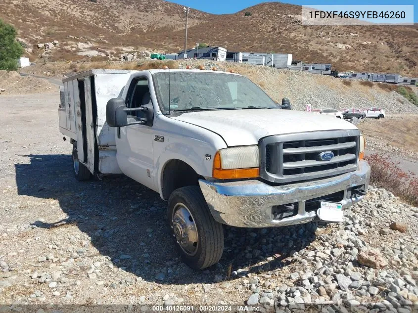 2000 Ford F-450 Lariat/Xl/Xlt VIN: 1FDXF46S9YEB46260 Lot: 40126091