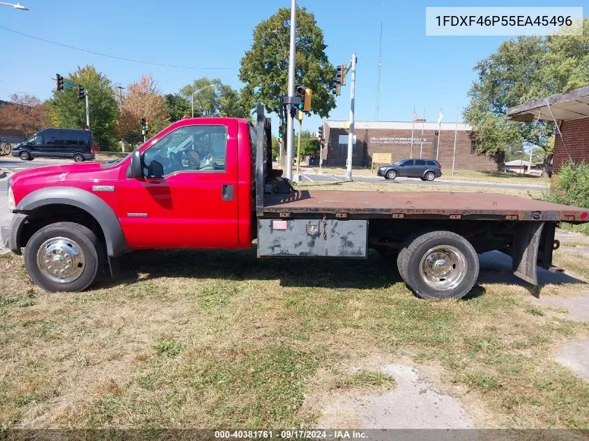 2005 Ford F450 Super Duty VIN: 1FDXF46P55EA45496 Lot: 40381761