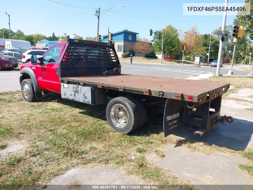 2005 Ford F450 Super Duty VIN: 1FDXF46P55EA45496 Lot: 40381761