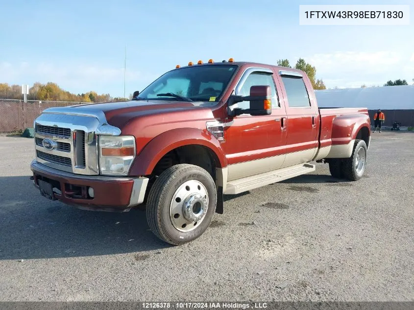 2008 Ford F450 Super Duty VIN: 1FTXW43R98EB71830 Lot: 12126378