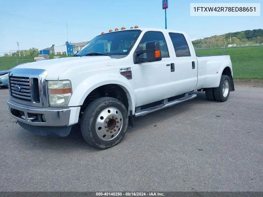 2008 Ford F-450 King Ranch/Lariat/Xl/Xlt VIN: 1FTXW42R78ED88651 Lot: 40140250