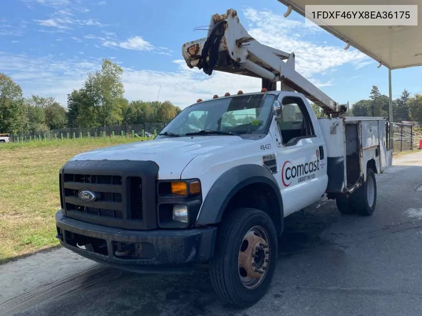 2008 Ford F450 Super Duty VIN: 1FDXF46YX8EA36175 Lot: 40543671