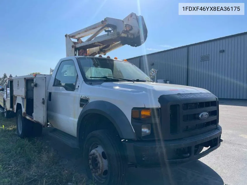 2008 Ford F450 Super Duty VIN: 1FDXF46YX8EA36175 Lot: 40543671