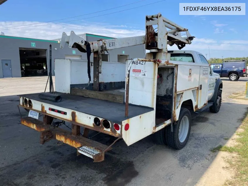 2008 Ford F450 Super Duty VIN: 1FDXF46YX8EA36175 Lot: 40543671