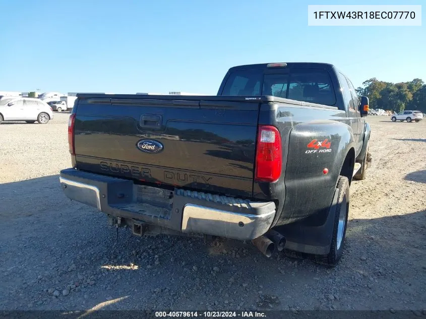 2008 Ford F-450 King Ranch/Lariat/Xl/Xlt VIN: 1FTXW43R18EC07770 Lot: 40579614