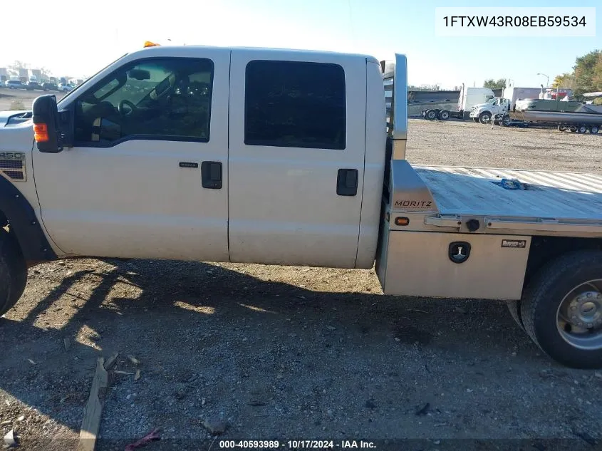 2008 Ford F-450 Lariat VIN: 1FTXW43R08EB59534 Lot: 40593989