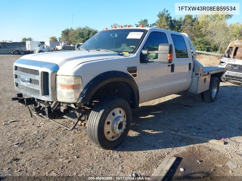 2008 Ford F-450 Lariat VIN: 1FTXW43R08EB59534 Lot: 40593989