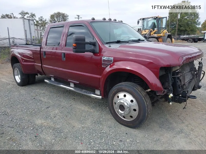 2008 Ford F-450 King Ranch/Lariat/Xl/Xlt VIN: 1FTXW43RX8EA63815 Lot: 40698852