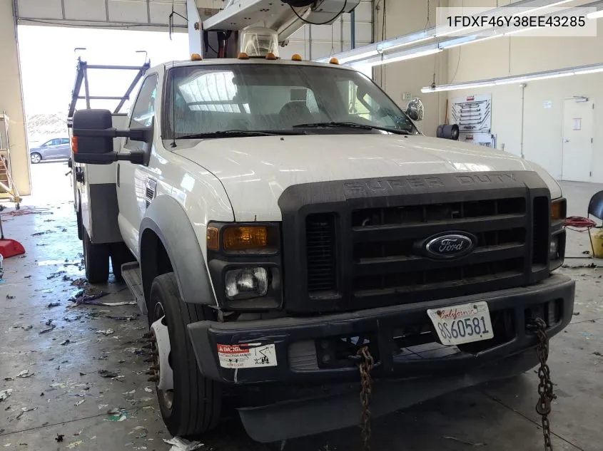 2008 Ford F450 Super Duty VIN: 1FDXF46Y38EE43285 Lot: 40703901