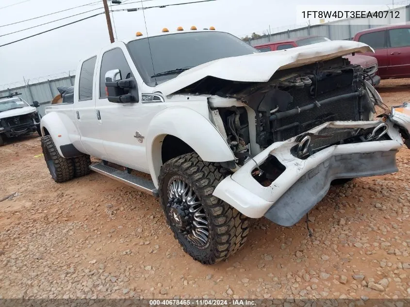 1FT8W4DT3EEA40712 2014 Ford F-450 Lariat