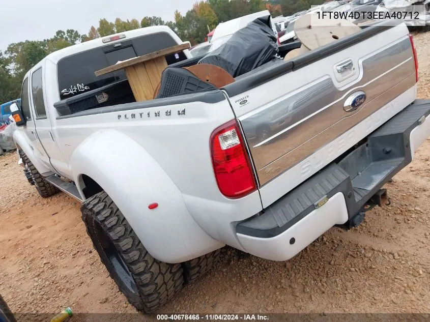 1FT8W4DT3EEA40712 2014 Ford F-450 Lariat