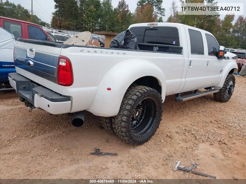 1FT8W4DT3EEA40712 2014 Ford F-450 Lariat