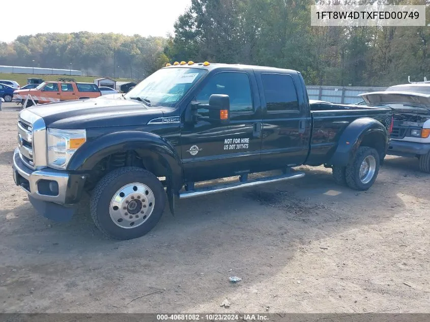 2015 Ford F-450 Xlt VIN: 1FT8W4DTXFED00749 Lot: 40681082